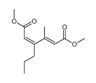 (2E,4Z)-3-Methyl-4-propyl-2,4-hexadienedioic acid dimethyl ester Structure