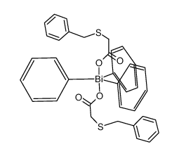 triphenyl-l5-bismuthanediyl bis(2-(benzylthio)acetate)结构式
