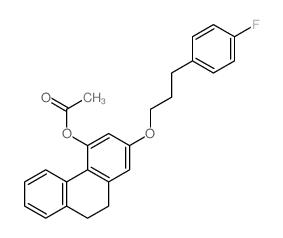 4-Phenanthrenol,2-[3-(4-fluorophenyl)propoxy]-9,10-dihydro-, 4-acetate Structure