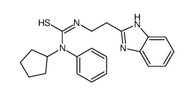 (9CI)-n-[2-(1H-苯并咪唑-2-基)乙基]-n-环戊基-n-苯基-硫脲结构式