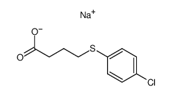 Sodium 4-(p-Chlorophenylthio)butyrate Structure