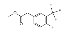 (4-fluoro-3-trifluoromethyl-phenyl)-acetic acid methyl ester结构式