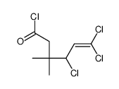 4,6,6-trichloro-3,3-dimethylhex-5-enoyl chloride结构式