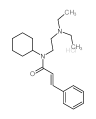 2-Propenamide,N-cyclohexyl-N-[2-(diethylamino)ethyl]-3-phenyl-, hydrochloride (1:1)结构式