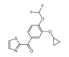 [3-cyclopropyloxy-4-(difluoromethoxy)phenyl]-(1,3-thiazol-2-yl)methanone Structure