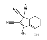 3-amino-4-hydroxy-5,6,7,7a-tetrahydroindene-1,1,2-tricarbonitrile结构式