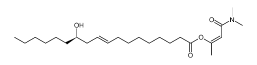 (Z)-4-(dimethylamino)-4-oxobut-2-en-2-yl (R,E)-12-hydroxyoctadec-9-enoate结构式