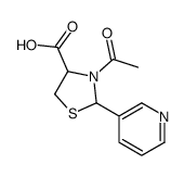 3-acetyl-2-pyridin-3-ylthiazolidine-4-carboxylic acid Structure