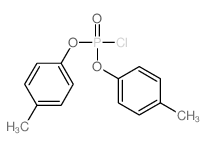 1-[chloro-(4-methylphenoxy)phosphoryl]oxy-4-methyl-benzene结构式