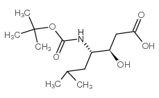 (3R,4S)-3-hydroxy-6-methyl-4-[(2-methylpropan-2-yl)oxycarbonylamino]heptanoic acid Structure