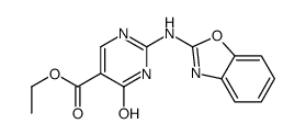 2-(2-苯并噁唑氨基)-1,4-二氢-4-氧代-5-嘧啶羧酸乙酯结构式