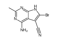 4-amino-6-bromo-2-methyl-7H-pyrrolo[2,3-d]pyrimidine-5-carbonitrile Structure