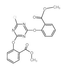 Benzoic acid, 2,2'-[(6-chloro-1,3,5-triazine-2,4-diyl)bis(oxy)]bis-, dimethyl ester (en)结构式