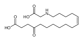 (E)-16-(carboxymethylamino)-4-oxohexadec-11-enoic acid Structure
