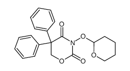 5,5-diphenyl-3-tetrahydropyran-2-yloxy-[1,3]oxazinane-2,4-dione结构式