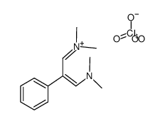 (3-dimethylamino-2-phenylprop-2-enylidene)dimethylammonium perchlorate Structure