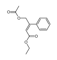 (E)-Ethyl 4-Acetoxy-3-phenylbut-2-enecarboxylate结构式