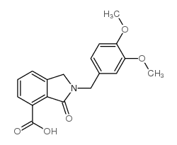 2-(3,4-二甲氧基苄基)-3-氧代异吲哚啉-4-羧酸结构式