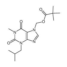 7-Pivalyloxymethyl-1-methyl-3-isobutylxanthine Structure
