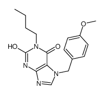 1-butyl-7-[(4-methoxyphenyl)methyl]-3H-purine-2,6-dione结构式
