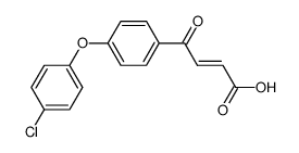 (trans)-3-[4-(4-chlorophenoxy)benzoyl]acrylic acid Structure