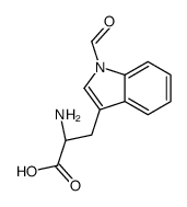 (2S)-2-amino-3-(1-formylindol-3-yl)propanoic acid结构式