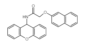 2-naphthalen-2-yloxy-N-(9H-xanthen-9-yl)acetamide结构式