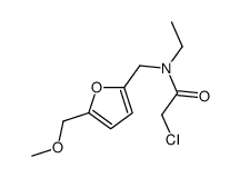 2-chloro-N-ethyl-N-[[5-(methoxymethyl)furan-2-yl]methyl]acetamide结构式