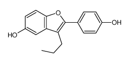 2-(4-hydroxyphenyl)-3-propyl-1-benzofuran-5-ol结构式