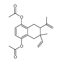 Diacetic acid 6-ethenyl-5,6,7,8-tetrahydro-6-methyl-7-(1-methylethenyl)naphthalene-1,4-diyl ester结构式