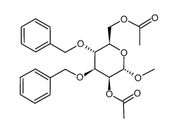 methyl 2,6-di-O-acetyl-3,4-di-O-benzyl-α-D-mannopyranoside Structure