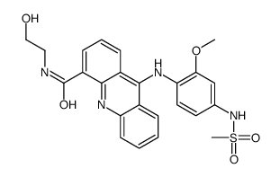 N-(2-hydroxyethyl)-9-[4-(methanesulfonamido)-2-methoxyanilino]acridine-4-carboxamide结构式