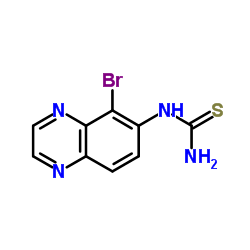 1-(5-Bromo-6-quinoxalinyl)thiourea Structure