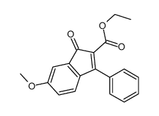 ethyl 5-methoxy-3-oxo-1-phenylindene-2-carboxylate结构式