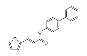 2-Propenoic acid, 3-(2-furanyl)-, [1,1'-biphenyl]-4-yl ester, (2E) Structure