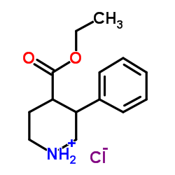 4-(Ethoxycarbonyl)-3-phenylpiperidinium chloride Structure