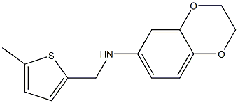 N-[(5-甲基噻吩-2-基)甲基]-2,3-二氢-1,4-苯并二噁英-6-胺结构式