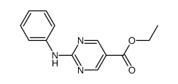 5-Pyrimidinecarboxylic acid, 2-(phenylamino)-, ethyl ester结构式