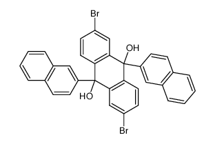2,6-dibromo-9,10-di(2-naphthyl)-9,9,10,10-tetrahydroanthracene-9,10-diol结构式