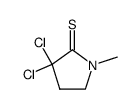 3,3-dichloro-1-methylpyrrolidine-2-thione结构式