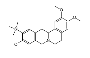 5,6,13,13a-tetrahydro-2,3,10-trimethoxy-11-trimethylsilyl-8H-dibenzo(a,g)quinolizine Structure