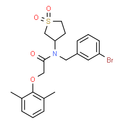 N-(3-bromobenzyl)-2-(2,6-dimethylphenoxy)-N-(1,1-dioxidotetrahydro-3-thienyl)acetamide结构式
