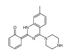 6-(7-methyl-4-piperazin-1-yl-1H-quinazolin-2-ylidene)cyclohexa-2,4-dien-1-one Structure