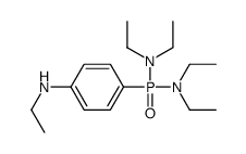 4-[bis(diethylamino)phosphoryl]-N-ethylaniline Structure