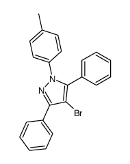 4-Bromo-3,5-diphenyl-1-p-tolyl-1H-pyrazole Structure