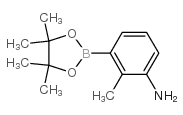 2-甲基-3-(4,4,5,5-四甲基-1,3,2-二氧杂硼杂环戊烷-2-基)苯胺结构式