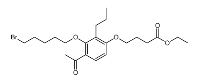 4-<4-acetyl-3-<(5-bromopentyl)oxy>-2-propylphenoxy>butanoic acid ethyl ester Structure