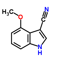 4-甲氧基-3-氰基吲哚结构式