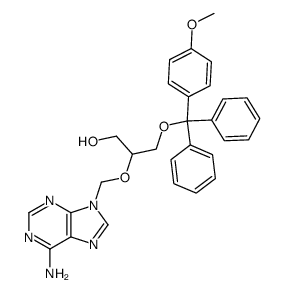2-((6-amino-9H-purin-9-yl)methoxy)-3-((4-methoxyphenyl)diphenylmethoxy)propan-1-ol结构式
