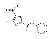 N-benzyl-N,4-dimethyl-5-nitro-1,3-thiazol-2-amine结构式